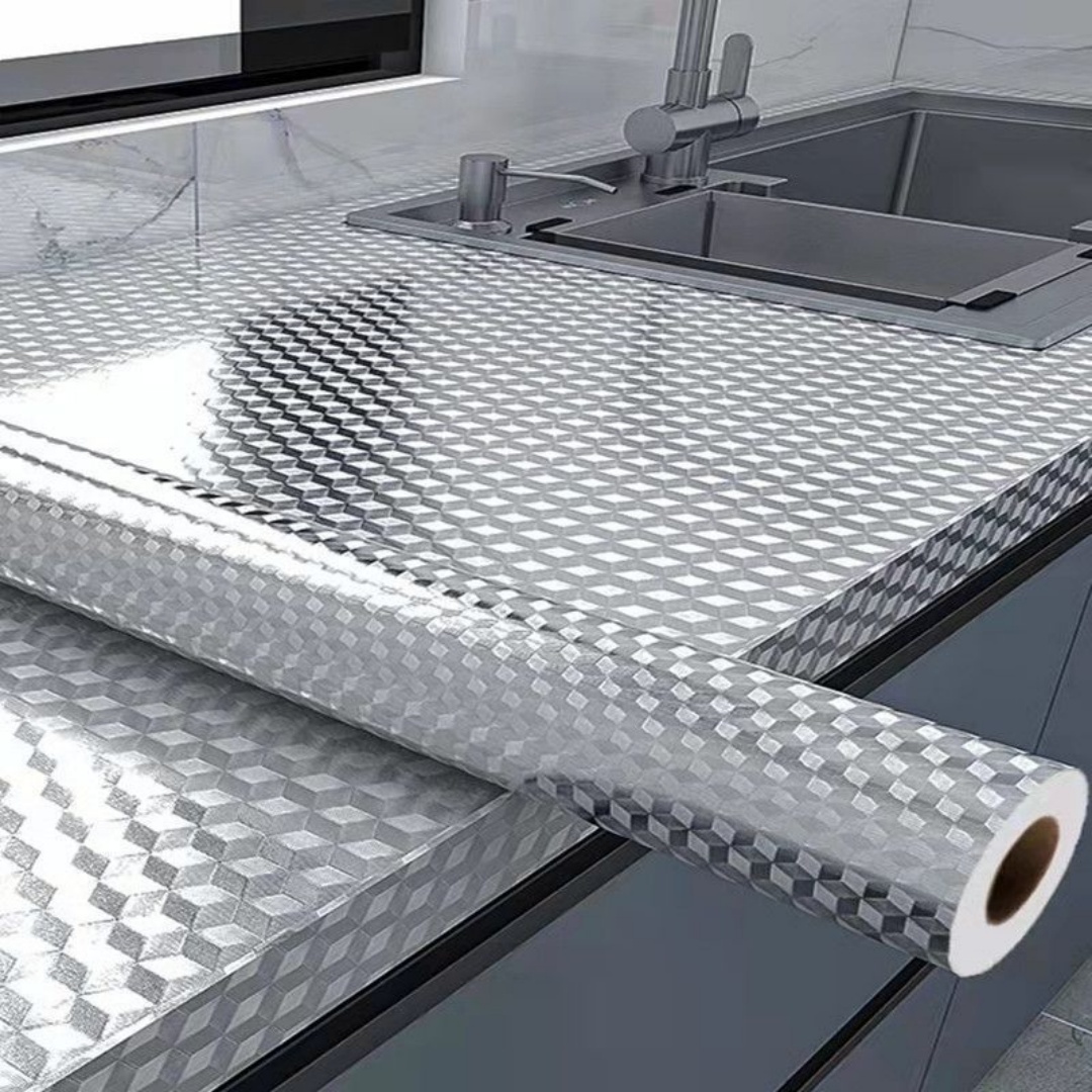 Commercial Kitchen Wall - Naklejka na kuchenkę z folii aluminiowej,