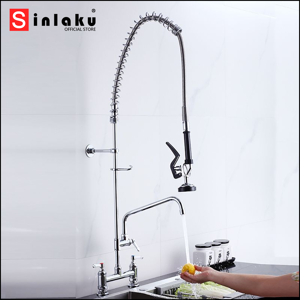 Commercial Kitchen Taps - Bateria kuchenna SINLAKU z wyciąganą wylewką,