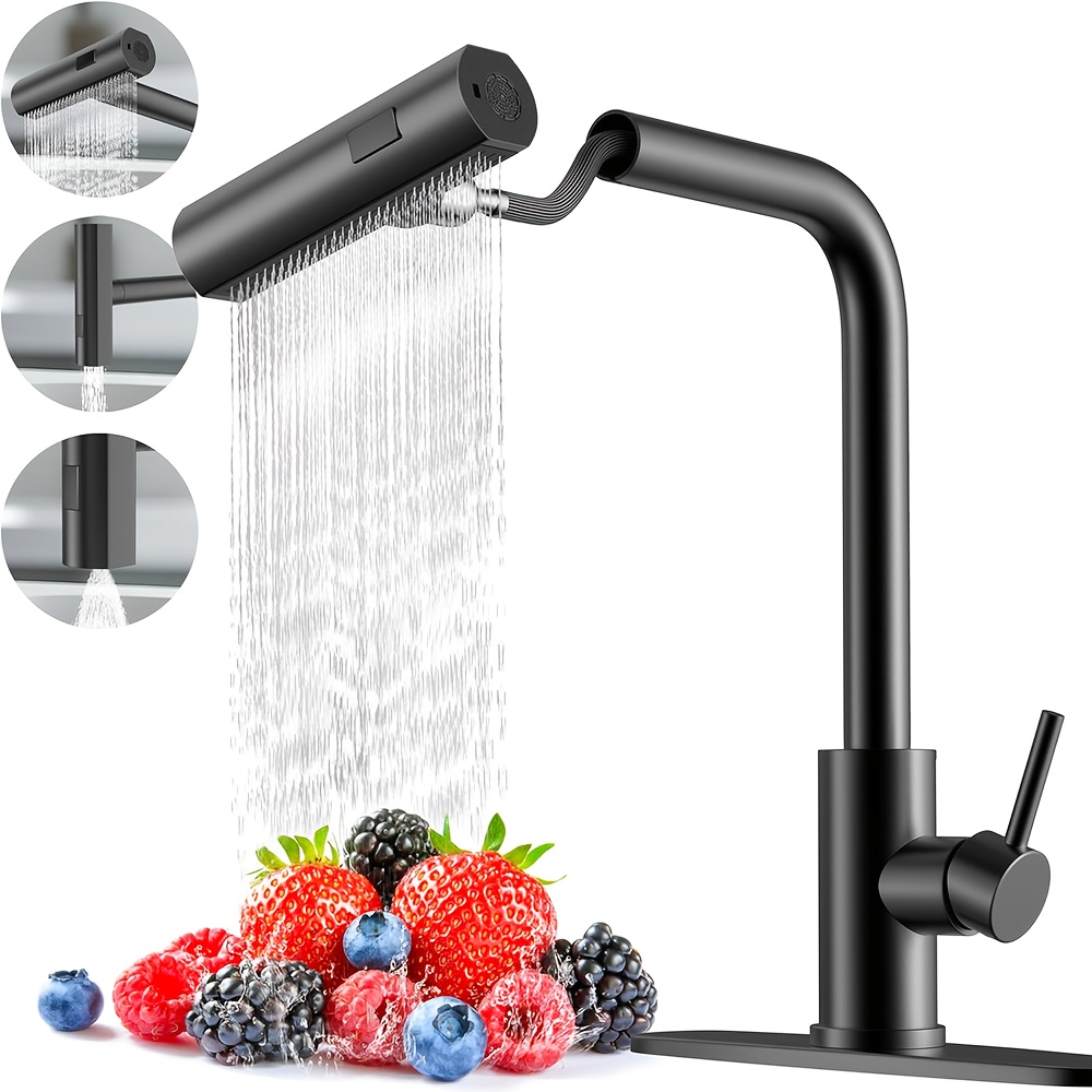 Commercial Kitchen Taps - 1 szt. Czarny kran kuchenny z
