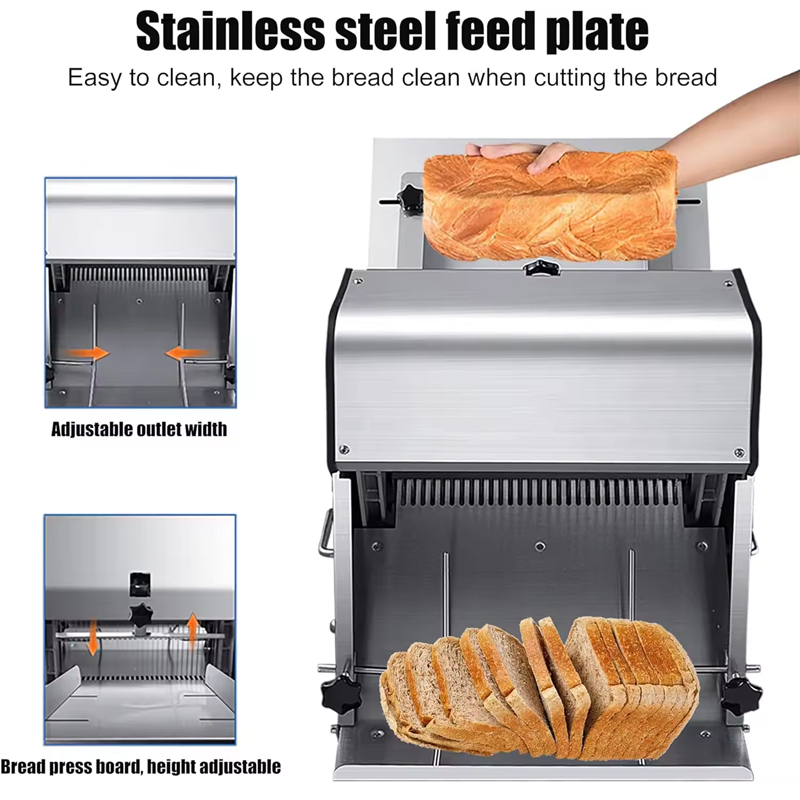 Commercial Bread Slicer - Elektryczna krajalnica do chleba, komercyjna, wielofunkcyjna