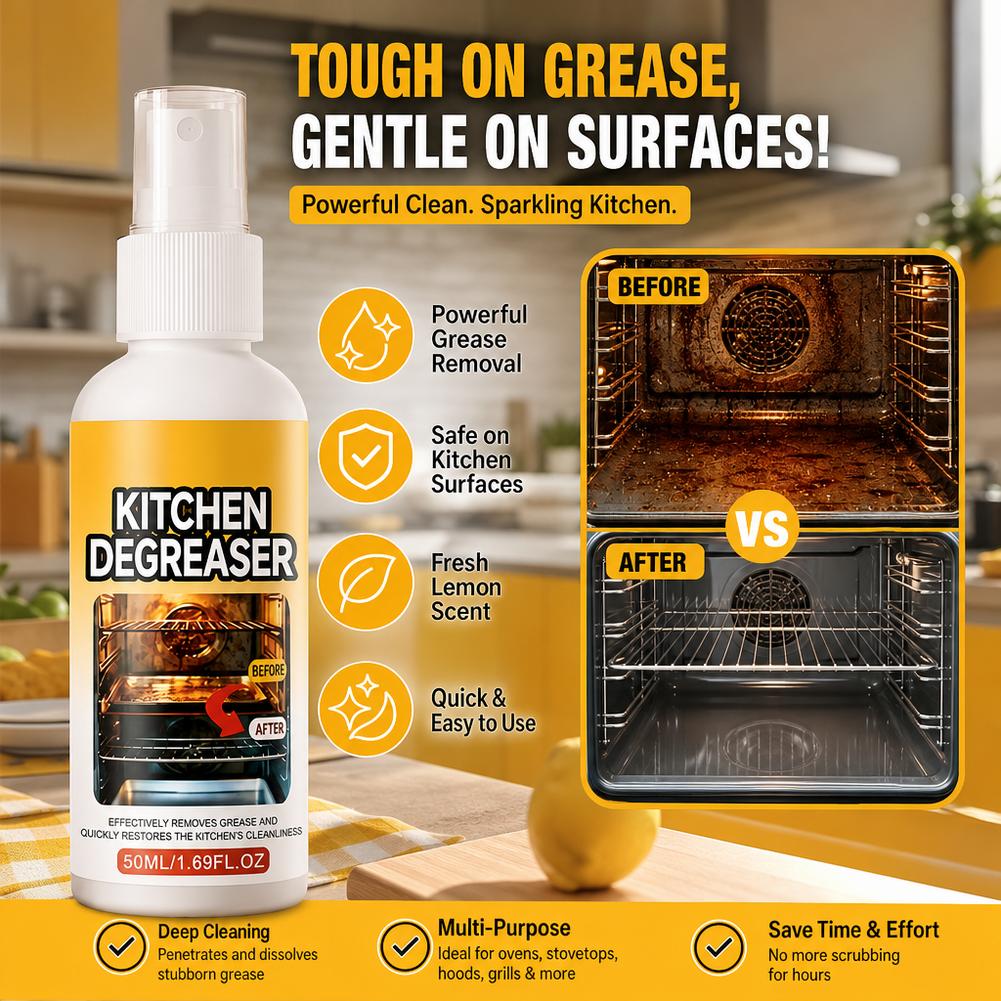 Commercial Kitchen Grease Cleaner - Uniwersalny, bezpieczny odtłuszczacz kuchenny w sprayu,