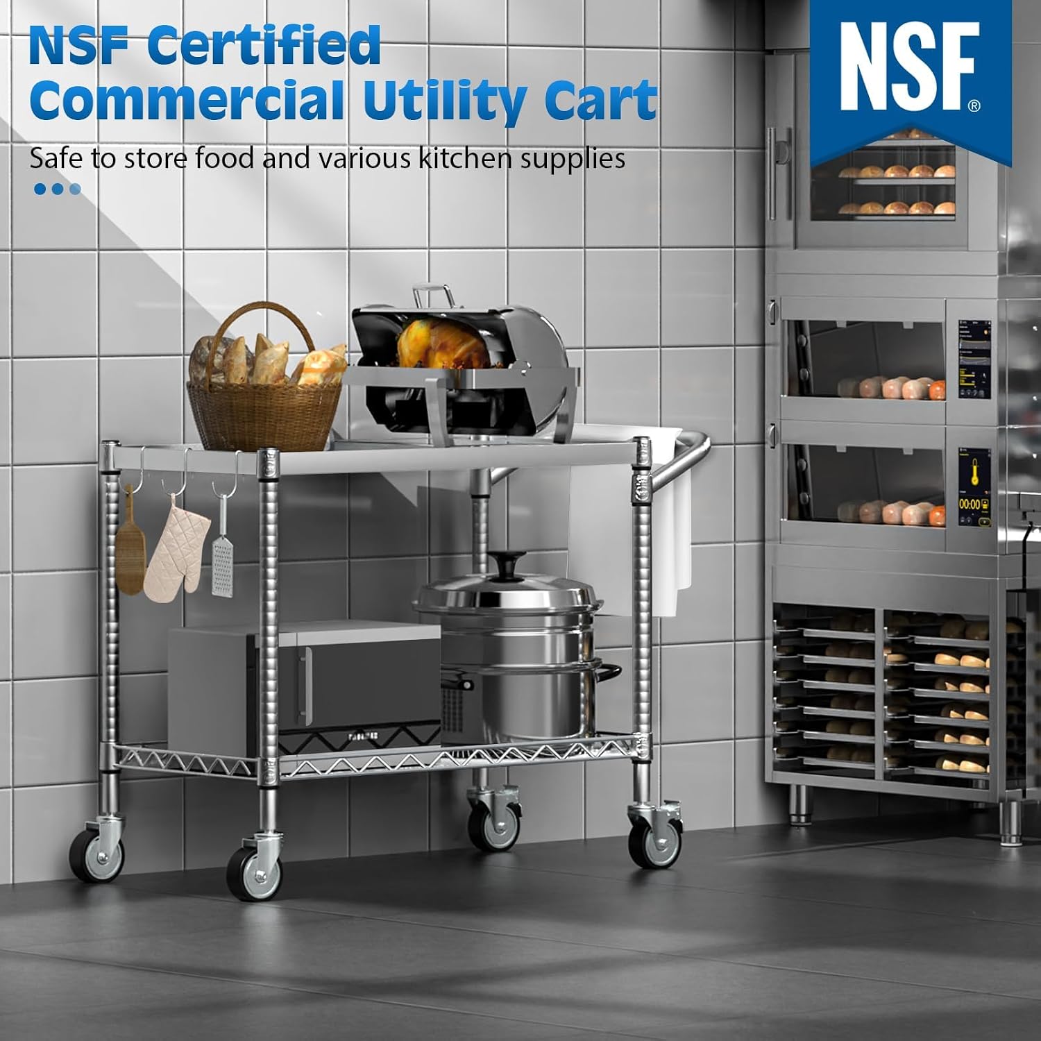 Dwupoziomowy srebrny metalowy  – Commercial Kitchen Warehouse recenzja i cena