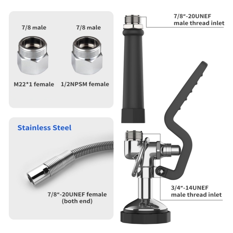 45-calowy wąż ze stali nierdze – Commercial Kitchen Taps recenzja i cena