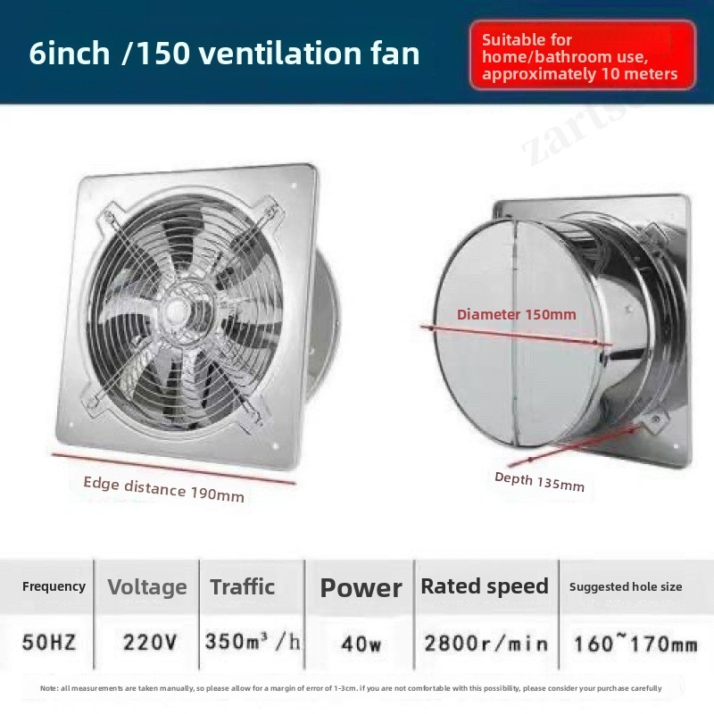 Wentylator wyciągowy 6''8''10' – Commercial Kitchen Exhaust Fan recenzja i cena
