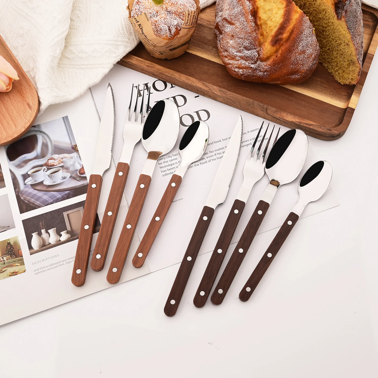 5/20 sztuk imitacja drewna sre – Commercial Kitchen Knife Set recenzja i cena