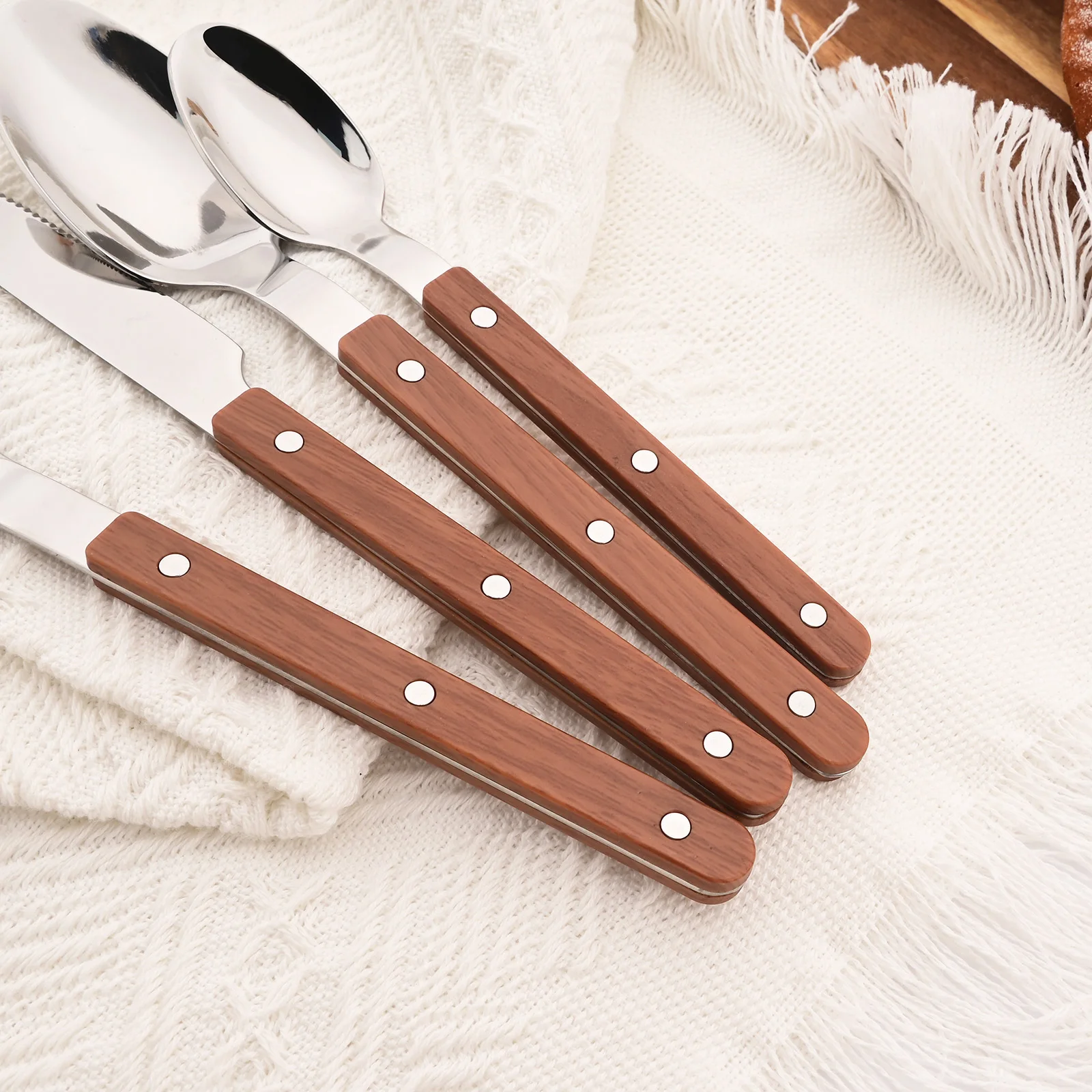 5/20 sztuk imitacja drewna sre – Commercial Kitchen Knife Set recenzja i cena