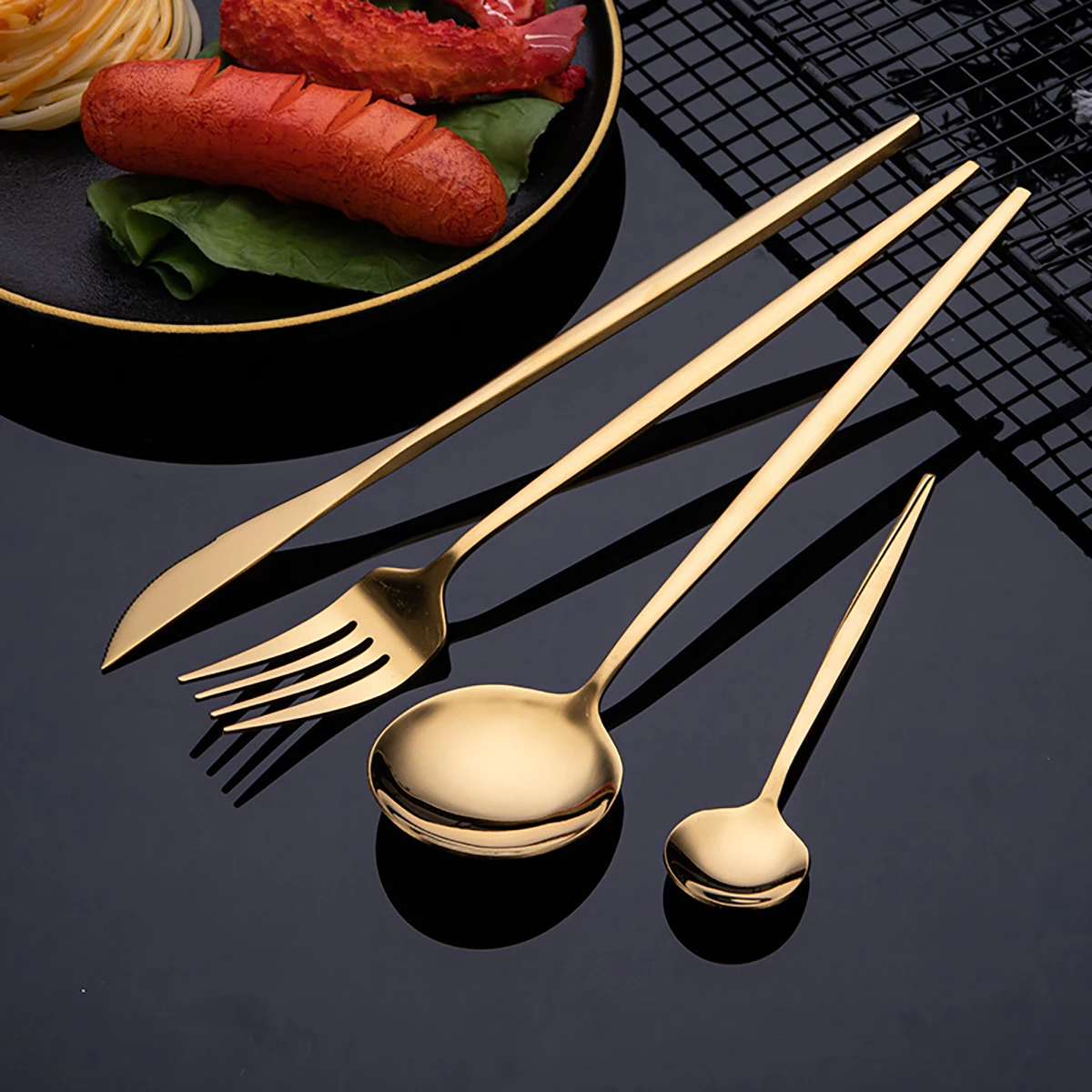16 sztuk złote naczynia obiado – Commercial Kitchen Knife Set recenzja i cena